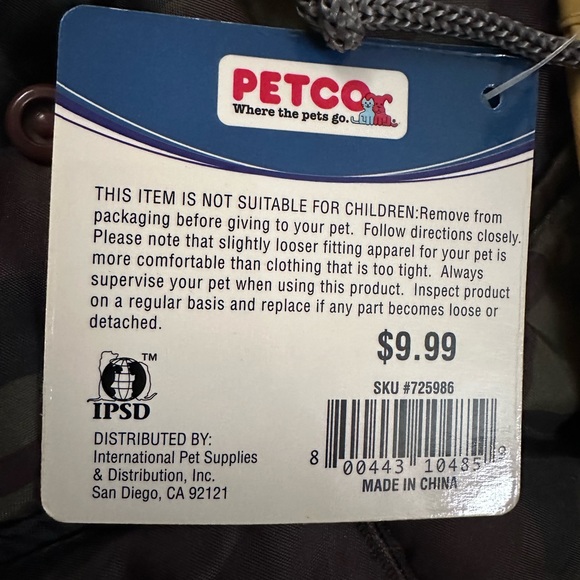 Petco dog raincoat NWT - Picture 7 of 8